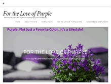 Tablet Screenshot of fortheloveofpurple.com